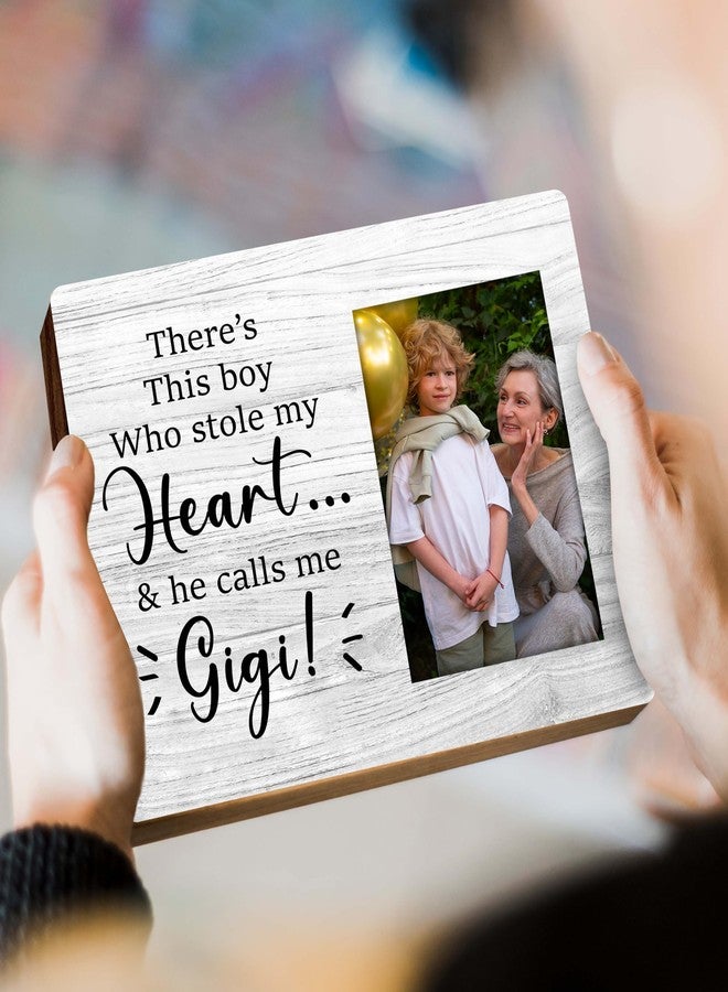 ZYQFN He Calls Me Gigi Picture Frame Fits 4x6 Photo, Gigi Gifts For Grandma, Grandma and Grandson, Mother's Day Birthday Christmas Valentines Day Thanksgiving Day Gifts For Grandma Gigi. (010) - Image 4